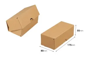 Carton 175x80x55 mm marron 3 feuilles - 25 pcs-2