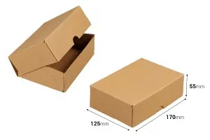 Carton 170x125x55 mm marron 3 feuilles - 25 pcs-2