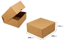 Χαρτοκιβώτιο 245x245x115 mm 3-φυλλο με αυτόματη συναρμολόγηση (No 90) - 25 τμχ