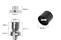 Σπρέι αλουμινίου "Crimp" 15 mm σε δύο χρώματα και καπάκι με μαγνητικό κλείσιμο Σπρέι αλουμινίου "Crimp" 15 mm σε δύο χρώματα και καπάκι με μαγνητικό κλείσιμο