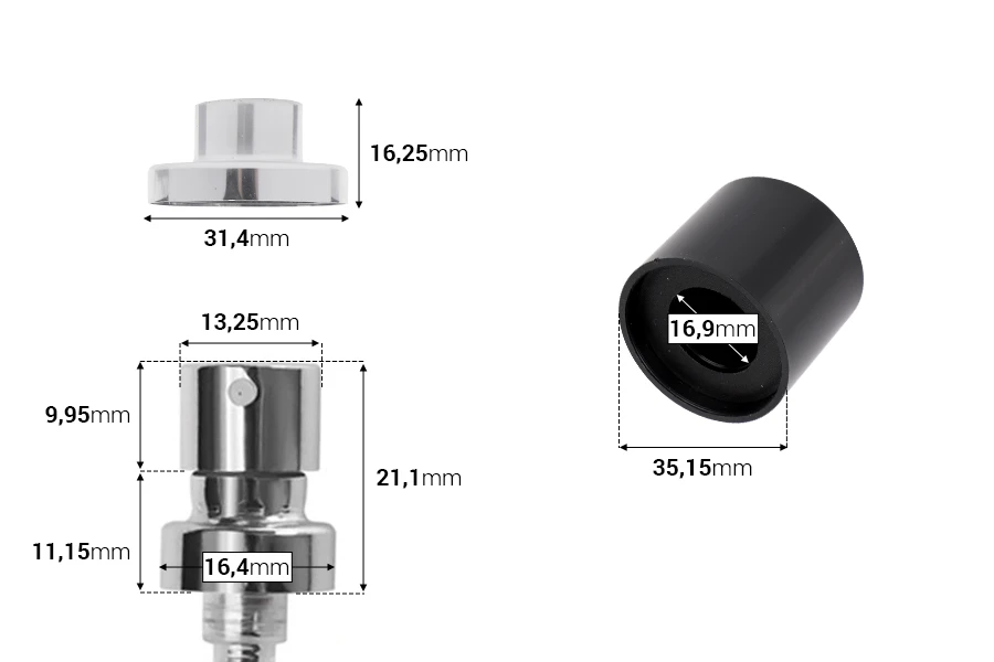 Σπρέι αλουμινίου "Crimp" 15 mm σε δύο χρώματα και καπάκι με μαγνητικό κλείσιμο Σπρέι αλουμινίου "Crimp" 15 mm σε δύο χρώματα και καπάκι με μαγνητικό κλείσιμο