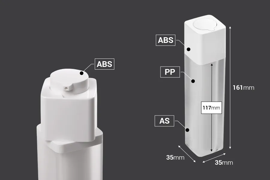 50ml acrylic airless bottle with white pump 50ml acrylic airless bottle with white pump