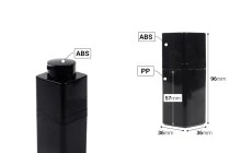Airless bottle 15 ml acrylic in black color - 5 pcs