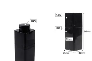 Airless-Flasche 15ml Acryl in schwarzer Farbe - 5 Stk-2