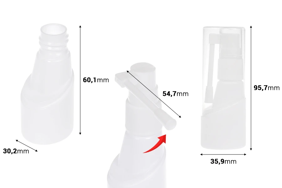 Μπουκαλάκι με αντλία τοπικού ψεκασμού 25 ml για δερματική και φαρμακευτική χρήση - 12 τμχ