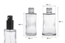 Ovale Parfümflasche aus Glas 35ml (18/415) Ovale Parfümflasche aus Glas 35ml (18/415)