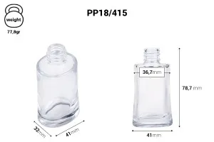 Ovale Parfümflasche 30 ml 4/30 18/415-2