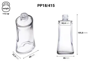 Flacon de parfum ovale en verre de 50 ml (18/415)-2