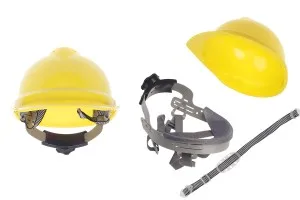 Casque de protection en couleur jaune-1