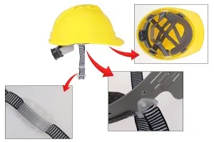 Casque de protection en couleur jaune-2