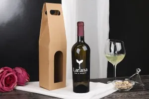 Emballage en papier-sac kraft pour bouteille de vin-3
