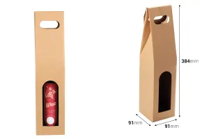 Emballage en papier-sac kraft pour bouteille de vin-2