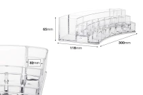 Θήκη - βάση οργάνωσης καλλυντικών 300x118x65 mm - 3 επίπεδα (θέσεις 19) Θήκη - βάση οργάνωσης καλλυντικών 300x118x65 mm - 3 επίπεδα (θέσεις 19)