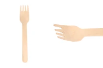 138 mm wooden forks in individual paper packaging - 100 pcs 138 mm wooden forks in individual paper packaging - 100 pcs