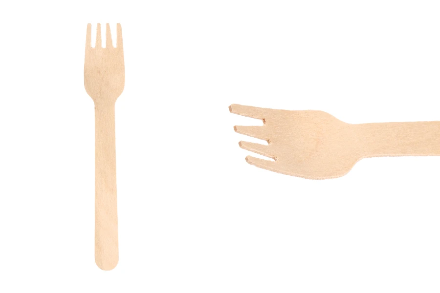138 mm wooden forks in individual paper packaging - 100 pcs 138 mm wooden forks in individual paper packaging - 100 pcs