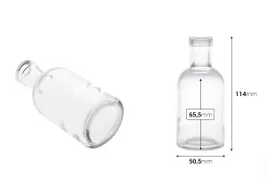 Bouteille en verre transparent de 105 ml-2