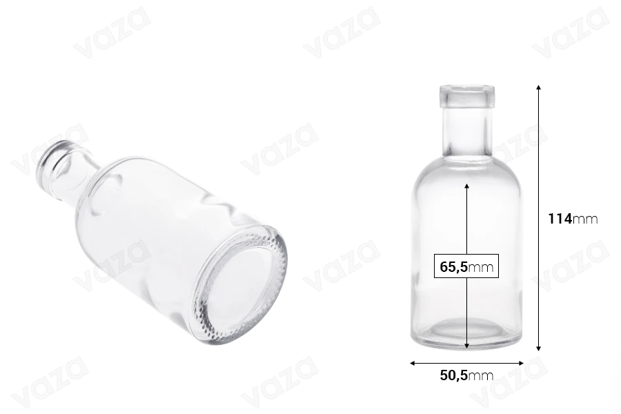 Shishe qelqi 105 ml, transparente   -imazh_dimensione