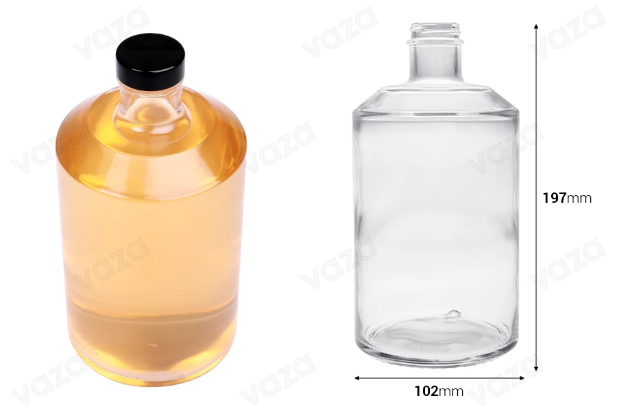 Cylindrical glass bottle 1000 ml-image_dimensions