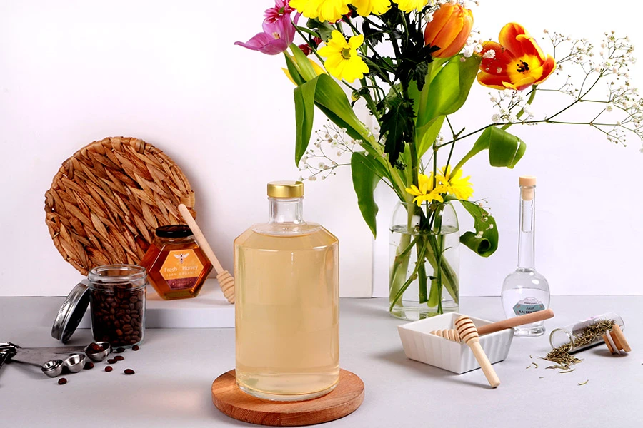 Γυάλινο κυλινδρικό μπουκάλι 1000 ml Γυάλινο κυλινδρικό μπουκάλι 1000 ml