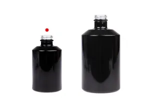Flacon cylindrique en verre 250 ml de couleur noir ou blanc-5