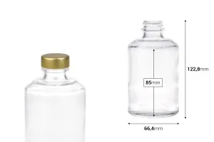 Flacon cylindrique en verre 250 ml-2