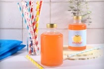 Flacon cylindrique en verre 250 ml Flacon cylindrique en verre 250 ml