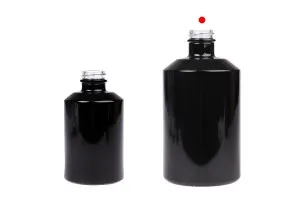 Cylindrical glass bottle 500 ml in white or black color-5