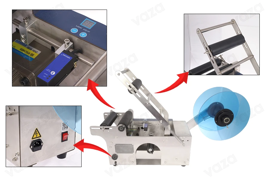 Labeler - semi-automatic labeling machine for cylindrical containers-image_dimensions