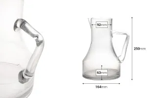 2300 ml glass pitcher with handle in size 164x250-2
