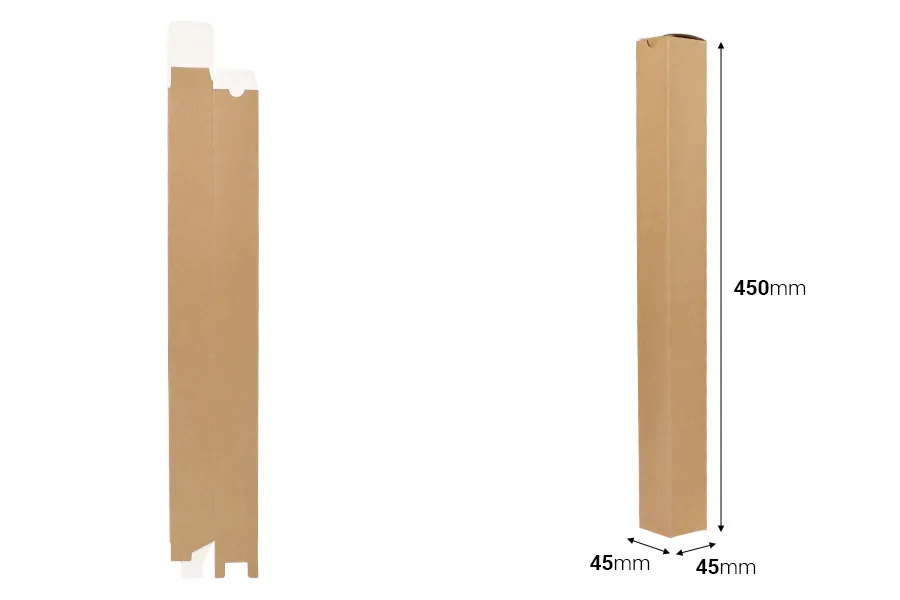 Χάρτινο κραφτ κουτί (350gsm) 45x45x450 mm για λαμπάδες - 20 τμχ Χάρτινο κραφτ κουτί (350gsm) 45x45x450 mm για λαμπάδες - 20 τμχ