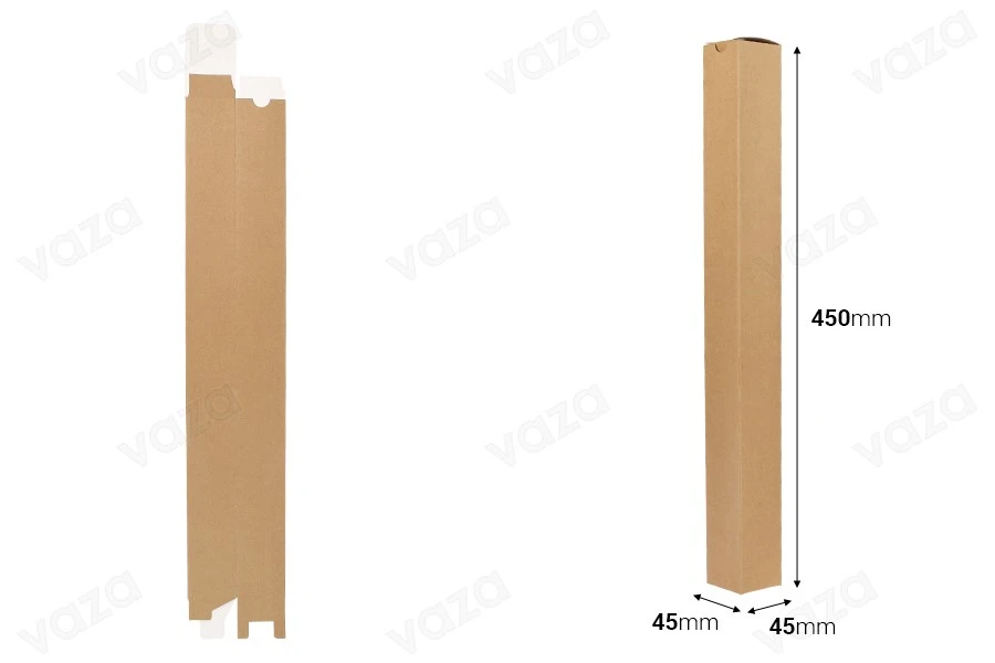 Scatola in carta kraft (350gsm) 45x45x450 mm - 20 pz.-dimensioni_immagine
