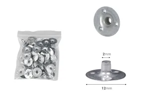 Basi metalliche per stoppini di candele in cotone - 100 pezzi.-2