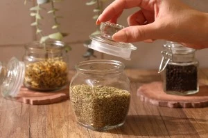 Bocal en verre de 200ml avec couvercle pour fermeture hermétique-3