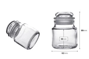 100 ml glass jar with rubber glass stopper-2