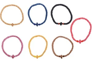 Wrist rope 56+5 knots handmade from wax thread - 10 pcs-1