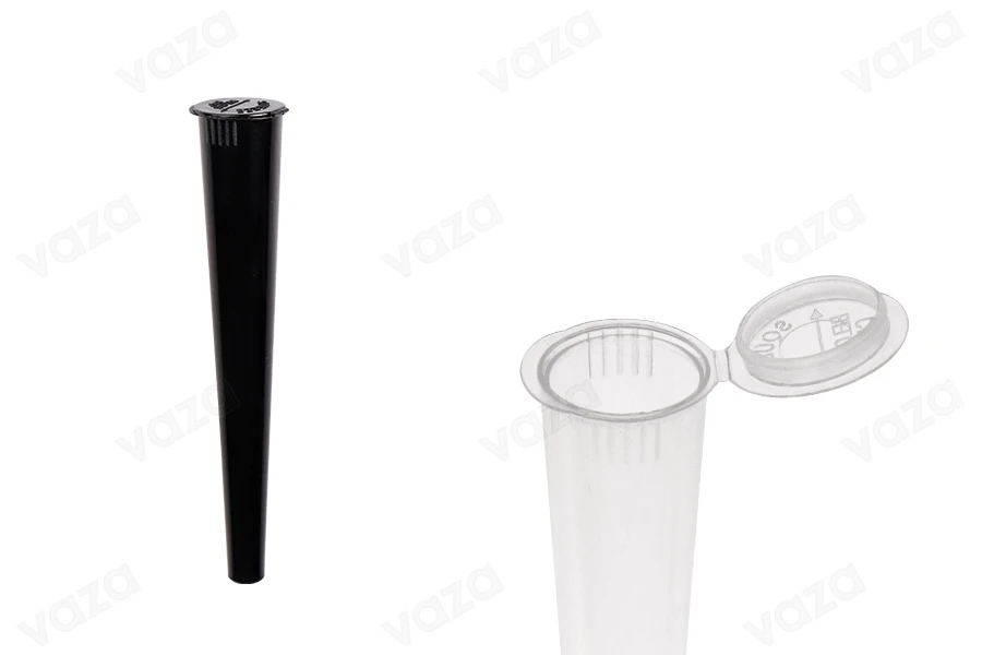 Plastic conical tube with pop top cap for hermetic closure in various colors - 100 pcs Plastic conical tube with pop top cap for hermetic closure in various colors - 100 pcs-image_product