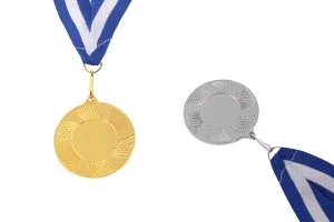 Μετάλλιο χωρίς logo σε χρυσό ή ασημί χρώμα-1