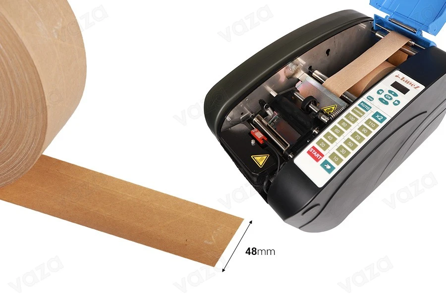 Shirit paketimi letre të përforcuar të tipit gome 48 mm e gjerë - bobinë 150 m                -imazh_dimensione