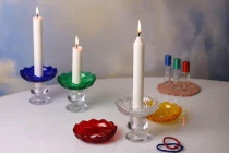 Lochglasplatte mit Mittelloch (26 mm) für Leuchter und Kronleuchter in verschiedenen Farben