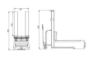 1 tons electric pallet truck (pallet lift up to 1.6 m) with electric lift-2