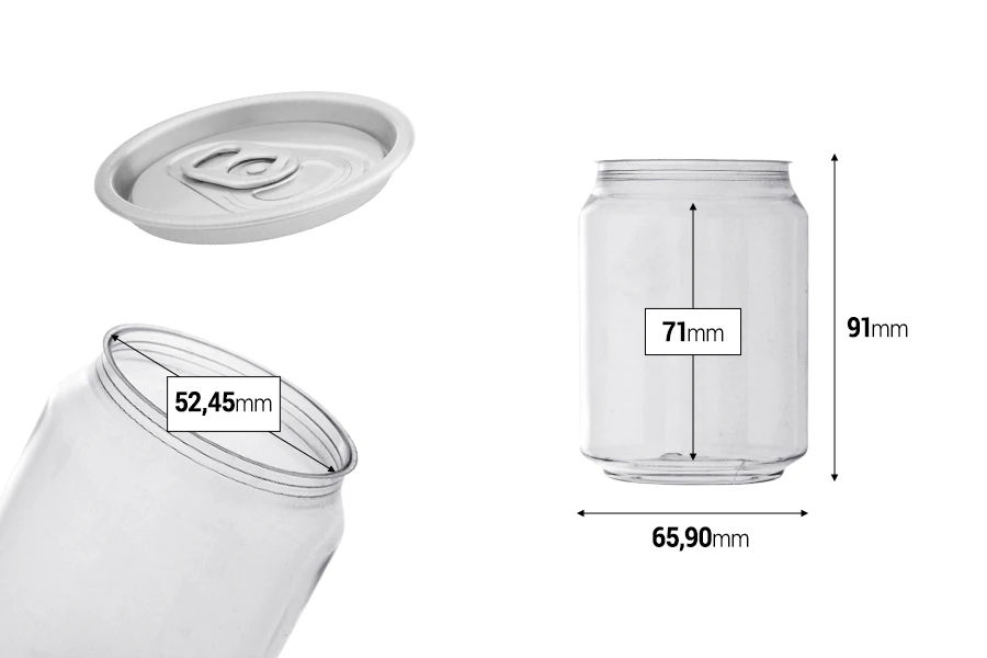 Plastikflasche (PET) 250ml transparent mit Aluminiumverschluss (erfordert die Verwendung einer Verschließmaschine) – 200 Stück Plastikflasche (PET) 250ml transparent mit Aluminiumverschluss (erfordert die Verwendung einer Verschließmaschine) – 200 Stück