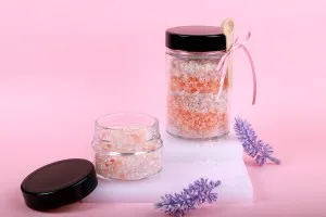Cylindrical glass jar 220 ml with black cap T.O 63 Deep - 105 pcs-3