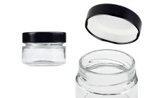 Γυάλινο κυλινδρικό βάζο 75 ml με μαύρο καπάκι Τ.Ο 63 Deep - 160 τμχ Γυάλινο κυλινδρικό βάζο 75 ml με μαύρο καπάκι Τ.Ο 63 Deep - 160 τμχ