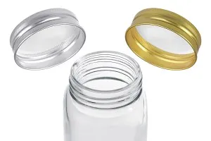 Barattolo in vetro 200 ml con coperchio in alluminio - 12 pz-6