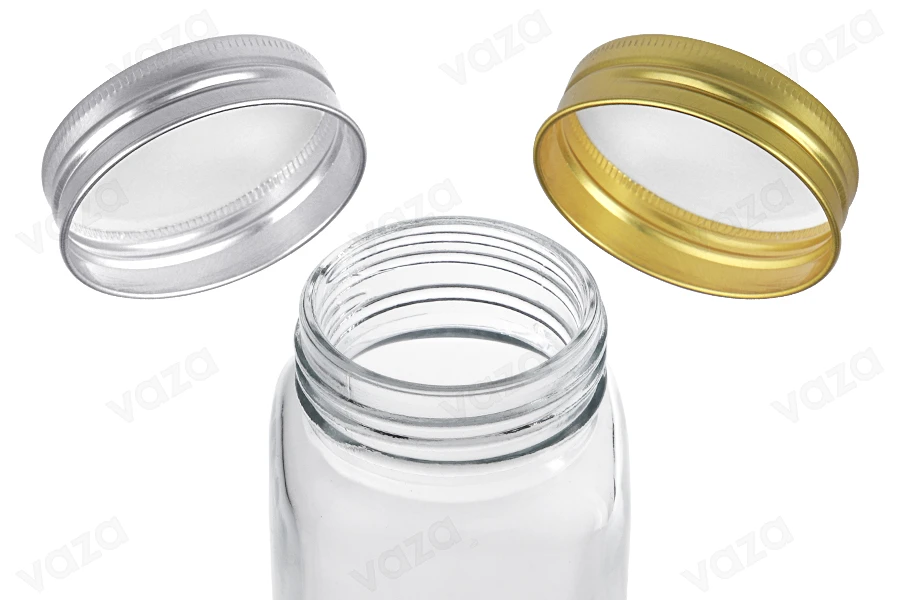 Glasgefäß 200ml mit Aluminiumdeckel - 12 Stk Glasgefäß 200ml mit Aluminiumdeckel - 12 Stk-bildgruppe