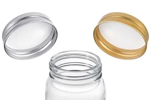 Barattolo in vetro 280 ml con coperchio in alluminio - 12 pz-3