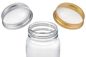 Barattolo in vetro 380 ml con coperchio in alluminio - 12 pz-3