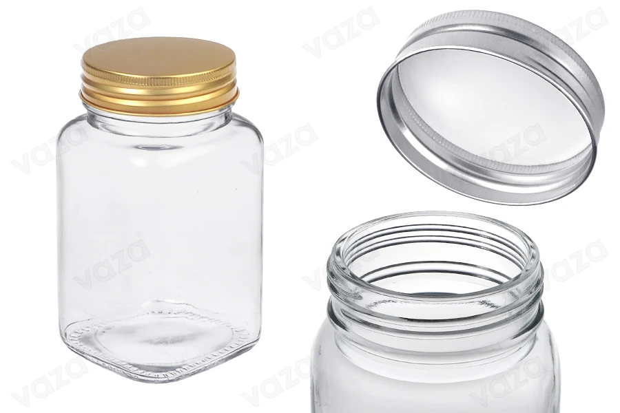 Γυάλινο βάζο 500 ml με καπάκι αλουμινίου - 12 τμχ Γυάλινο βάζο 500 ml με καπάκι αλουμινίου - 12 τμχ-εικόνα_προϊοντική