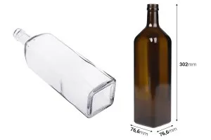 1000ml Marasca-Glasflasche mit PP-Auslauf 31,5 - 35 Stk-2