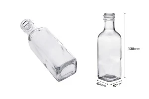 Glasflasche 100 ml transparent Marasca mit Ausgießer PP 24 - 120 Stk-2